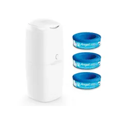 Kosz na pieluchy Angelcare biały + 3 wkłady