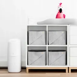 Kosz na pieluchy Angelcare biały z wkładem