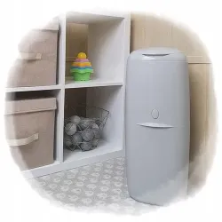 Kosz na pieluchy Angelcare  z wkładem szary