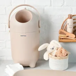 Nattou kosz na pieluchy Dropy beż