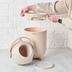 Nattou kosz na pieluchy Dropy beż