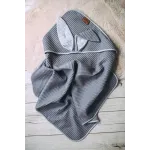 Śpiworek otulacz letni do fotelika Floo For Baby 78x78 cm królik grafit