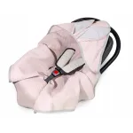 Śpiworek otulacz letni do fotelika Floo For Baby 78x78 cm królik pudrowy róż