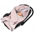 Śpiworek otulacz letni do fotelika Floo For Baby 78x78 cm królik pudrowy róż