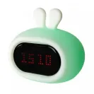 Lampka nocna InnoGIO biały rabbit budzik