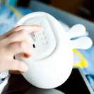 Lampka nocna InnoGIO biały rabbit budzik