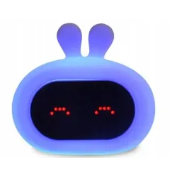 Lampka nocna InnoGIO biały rabbit budzik