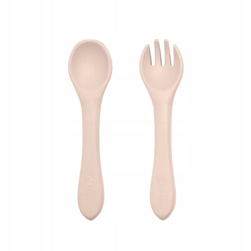 PETITE&MARS Silikonowe sztućce TAKE&MATCH Desert Sand 6m+ PETITE&MARS Silikonowe sztućce TAKE&MATCH Desert Sand 6m+