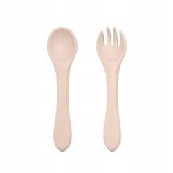 PETITE&MARS Silikonowe sztućce TAKE&MATCH Desert Sand 6m+ PETITE&MARS Silikonowe sztućce TAKE&MATCH Desert Sand 6m+
