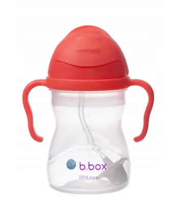 B.BOX BIDON KUBEK Z OBCIĄŻONĄ SŁOMKĄ RURKĄ DLA DZIECI 240ml arbuzowy
