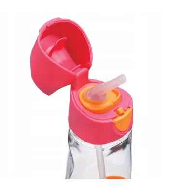 B.BOX BIDON BUTELKA TRITANOWA DO PICIA ZE SŁOMKĄ  450ML Strawberry Shake