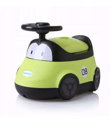 BabyHood nocnik dziecięcy Autko z wyjmowanym wkładem zielony