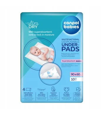 CANPOL PODKŁADY JEDNORAZOWE HIGIENICZNE WIELOFUNKCYJNE 90x60cm 78/002 12szt