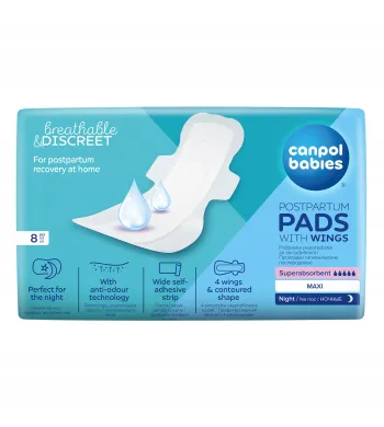 CANPOL PODPASKI POPORODOWE ZE SKRZYDEŁKAMI CHŁONNE NA NOC NIGHT 8szt 78/008