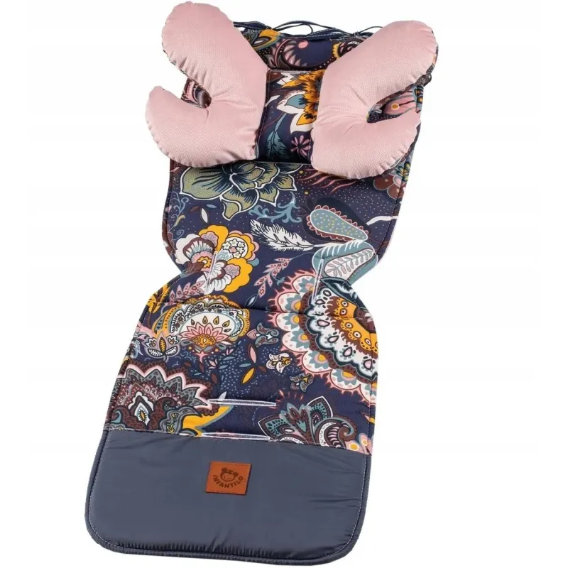 Wkładka do spacerówki Infantilo  boho granat brudn róż