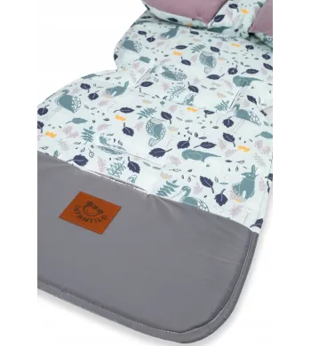 Wkładka do spacerówki Infantilo kolor różowy z szarym motylkiem