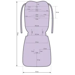 Wkładka do spacerówki Infantilo  boho granat brudn róż