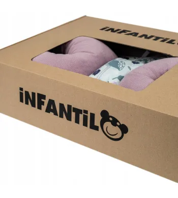 Wkładka do spacerówki Infantilo Velvet kolor niebieski z szarym motylkiem