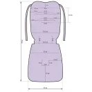 Wkładka do spacerówki Infantilo Velvet kolor niebieski z szarym motylkiem