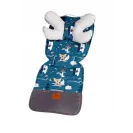 Wkładka do spacerówki Infantilo Velvet kolor niebieski z szarym motylkiem