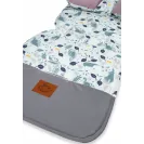 Wkładka do spacerówki Infantilo Velvet kolor niebieski z szarym motylkiem