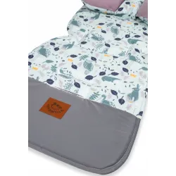 Wkładka do spacerówki Infantilo Velvet kolor niebieski z szarym motylkiem