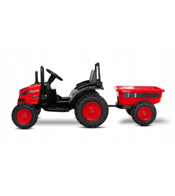 Toyz Traktor na akumulator z przyczepką Caretero Hector red