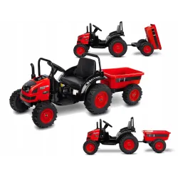 Toyz Traktor na akumulator z przyczepką Caretero Hector red Toyz Traktor na akumulator z przyczepką Caretero Hector red