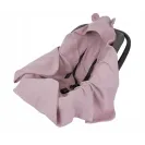 Infantilo OTULACZ DO FOTELIKA MUŚLINOWY LETNI Z KAPTURKIEM brudn róż