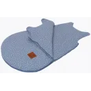 Infantilo  śpiworek MUŚLIN do spania Baby Soft DOTS jeans