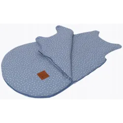Infantilo śpiworek MUŚLIN do spania Baby Soft DOTS jeans Infantilo śpiworek MUŚLIN do spania Baby Soft DOTS jeans