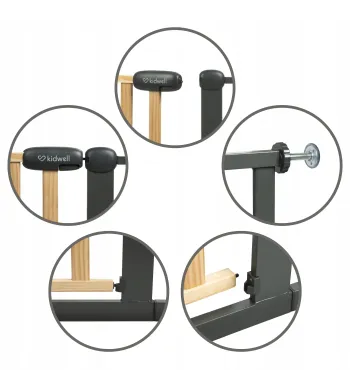 Barierka na drzwi, schody Kidwell rozporowa, rozszerzenia czarna Trasti