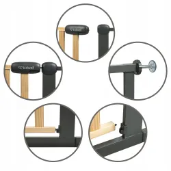 Barierka na drzwi, schody Kidwell rozporowa, rozszerzenia czarna Trasti