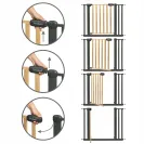 Barierka na drzwi, schody Kidwell rozporowa, rozszerzenia czarna Trasti