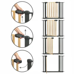 Barierka na drzwi, schody Kidwell rozporowa, rozszerzenia czarna Trasti