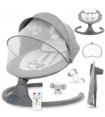 Leżaczek bujaczek Elektryczny Kidwell LUXI 2w1 Dark Melange
