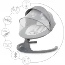 Leżaczek bujaczek Elektryczny Kidwell LUXI 2w1 Dark Melange