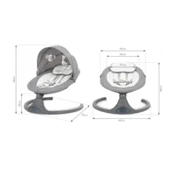 Leżaczek bujaczek Elektryczny Kidwell LUXI 2w1 Dark Melange Leżaczek bujaczek Elektryczny Kidwell LUXI 2w1 Dark Melange