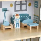 Drewniany domek dla lalek z tarasem i akcesoriami biały Mamabrum MAM178