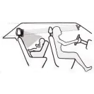 Lusterko do obserwacji dziecka Babysafe 19 cm x 26 cm czarny