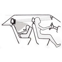 Lusterko do obserwacji dziecka Babysafe 19 cm x 26 cm czarny