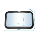 Lusterko do obserwacji dziecka Babysafe 19 cm x 26 cm czarny