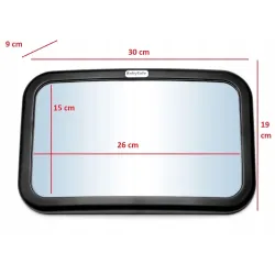 Lusterko do obserwacji dziecka Babysafe 19 cm x 26 cm czarny