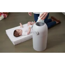 Kosz na zużyte pieluchy Magic Majestic biały + worki 40L