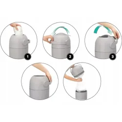 Kosz na zużyte pieluchy Magic Majestic biały + worki 40L