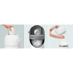 Kosz na zużyte pieluchy Magic Majestic biały + worki 40L