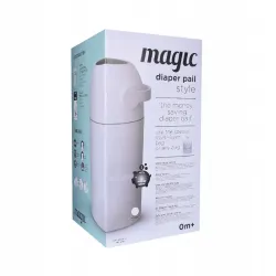 Kosz na zużyte pieluchy Magic Majestic biały + worki 40L