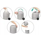 Kosz na zużyte pieluchy Magic Majestic biały + worki 40L