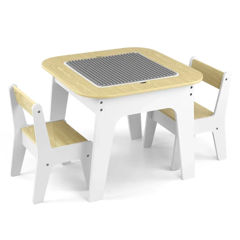 Milly Mally Zestaw mebli Olaf Blocks - Stolik i dwa krzesełka WHITE Milly Mally Zestaw mebli Olaf Blocks - Stolik i dwa krzesełka WHITE