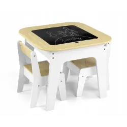 Milly Mally Zestaw mebli Olaf Blocks - Stolik i dwa krzesełka WHITE Milly Mally Zestaw mebli Olaf Blocks - Stolik i dwa krzesełka WHITE